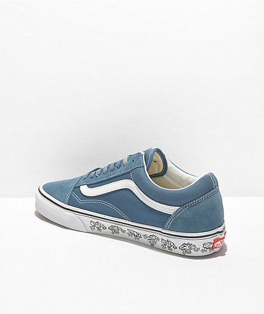Vans Old Skool UV Dreams zapatos de skate color azul marino y blanco