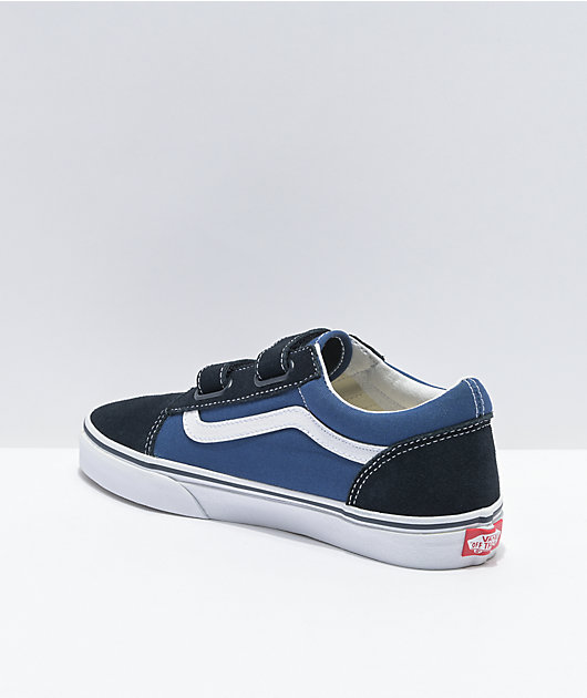 Vans Old Skool V Navy Skate Shoes | Zumiez