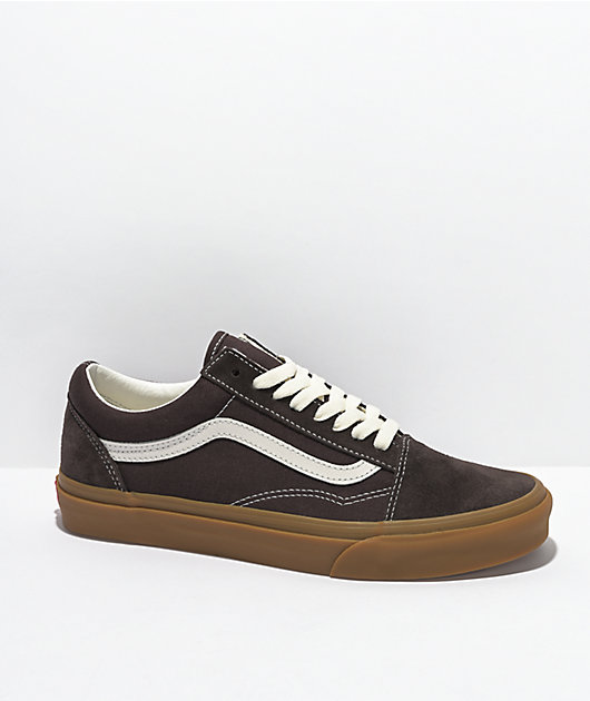 Gum Ans Old Skool Vans Old Skool Vintage Gum Chocolate Skate Shoes