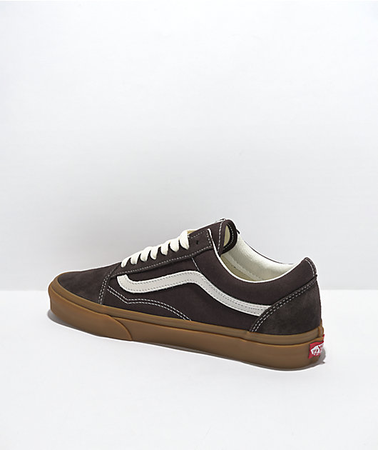 Vans Old Skool Vintage Gum Chocolate Skate Shoes Zumiez