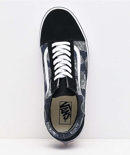VANS★OLD SKOOL WIREFRAME SKULLS★スカル★兼用 Vans Old Skool Wireframe Skulls Black White Size US 11.5 Men