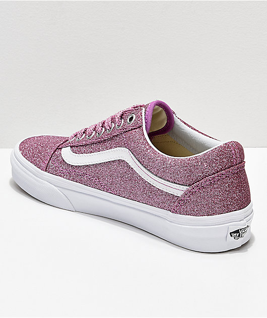 Vans Old Skool zapatos de skate con brillo rosa | Zumiez