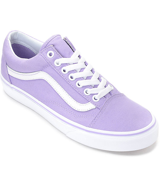 Vans Old Skool zapatos de skate en color lavanda y blanco para mujeres |  Zumiez