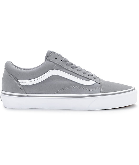 Vans Old Skool zapatos de skate en gris escarchado y blanco real | Zumiez