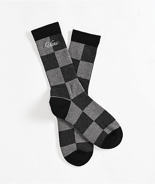 Vans Original Check Black Crew Socks