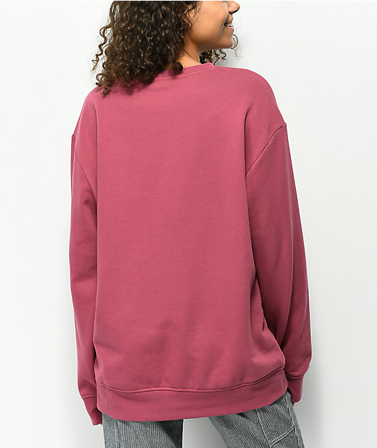overtime rose crew sweater