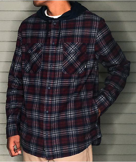 vans parkway hooded flannel