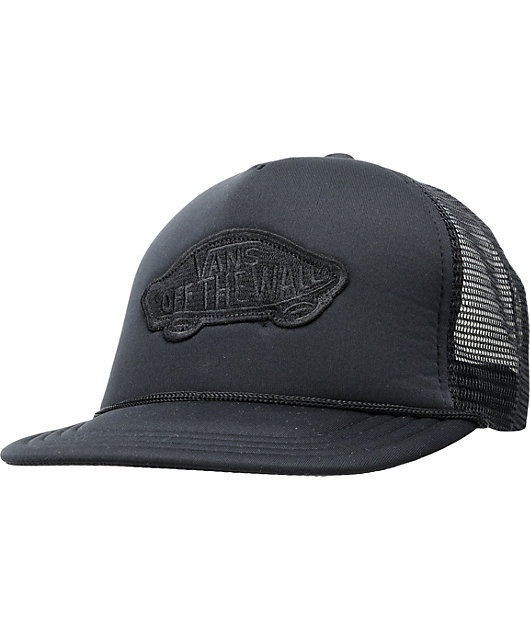 For en dagstur billetpris Paradoks Vans Patchwork Black Trucker Hat | Zumiez