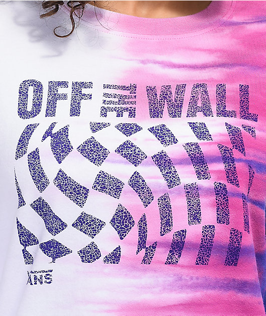 Vans Pink, Purple & White Tie Dye Long Sleeve T-Shirt