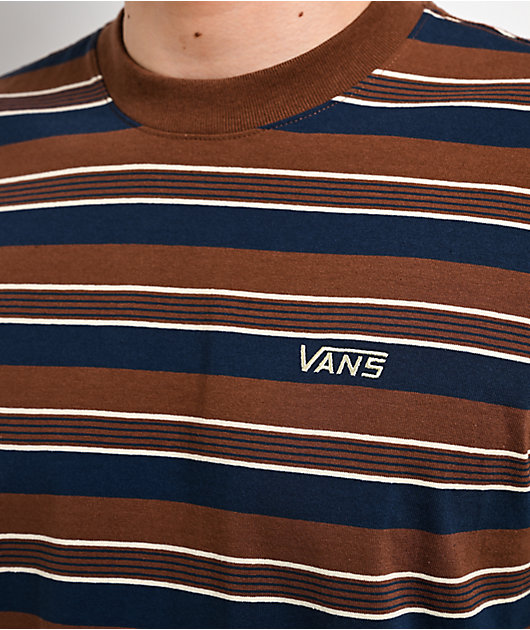 Vans Pismo Stripe Brown & Blue Knit Boxy T-Shirt
