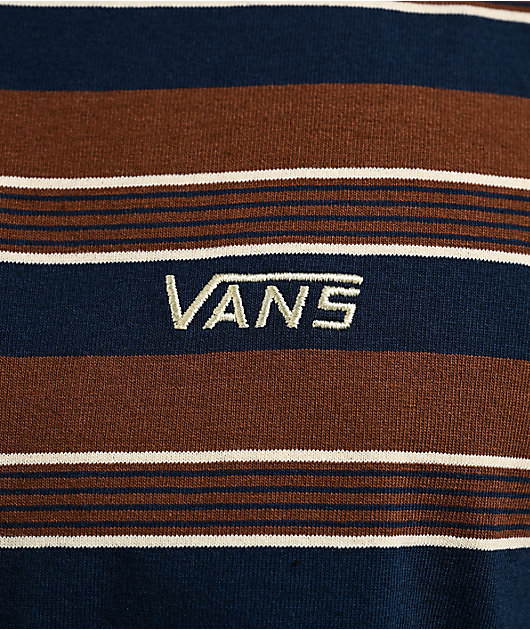 Vans Pismo Stripe Brown & Blue Knit Boxy T-Shirt