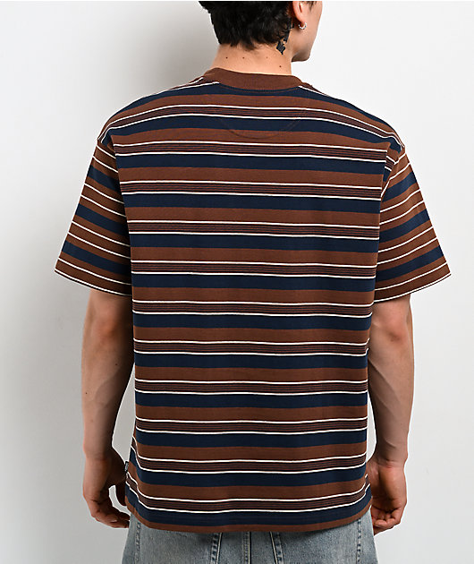 Vans Pismo Stripe Brown & Blue Knit Boxy T-Shirt