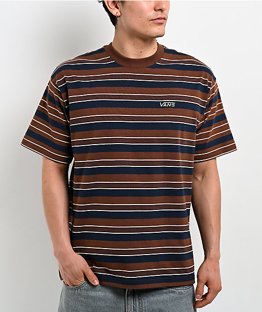 Vans Pismo Stripe Brown & Blue Knit Boxy T-Shirt