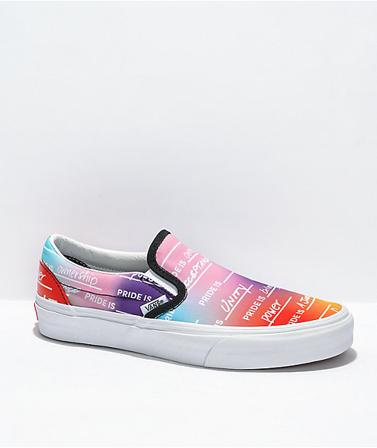 Vans Pride Rainbow & White Skate Shoes