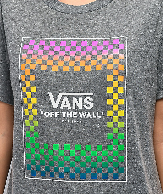 vans off the wall rainbow t shirt