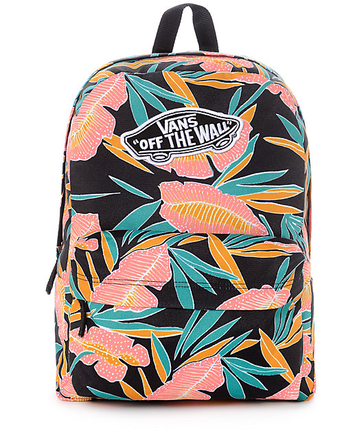 vans black backpack women's