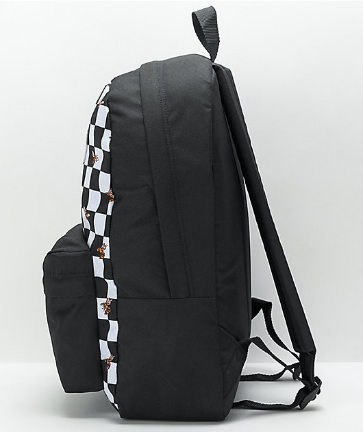Herstellen over Historicus Vans Realm Bee Checkered Black & White Backpack