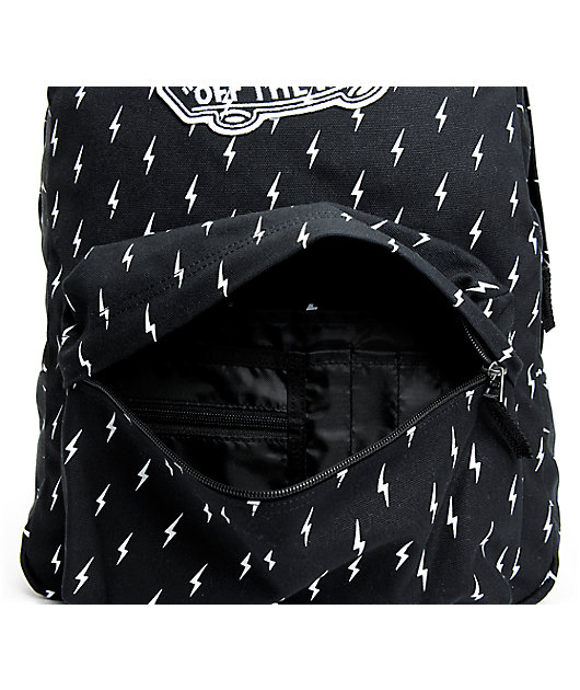 black lightning bolt vans