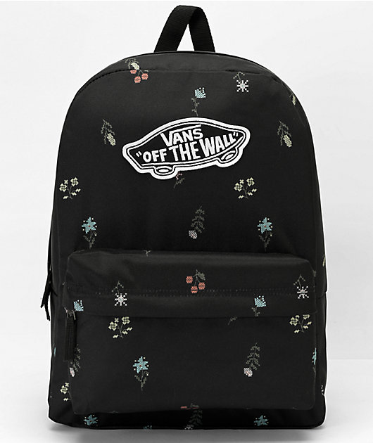 Vans Black Rose Backpack