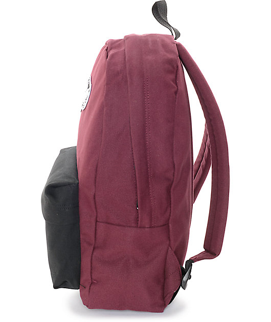 vans realm backpack burgundy