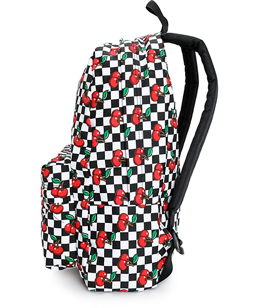 vans checkered cherry backpack