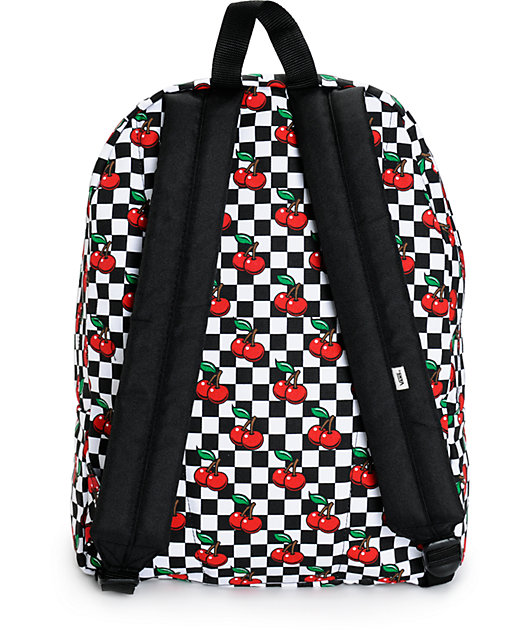 cherry backpack vans
