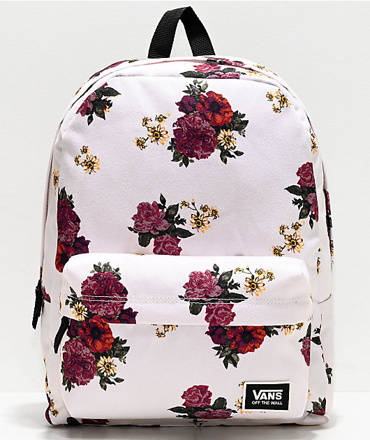 vans backpack flowers