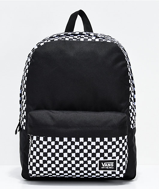 Realm Classic DIY Checkerboard Black & White Backpack