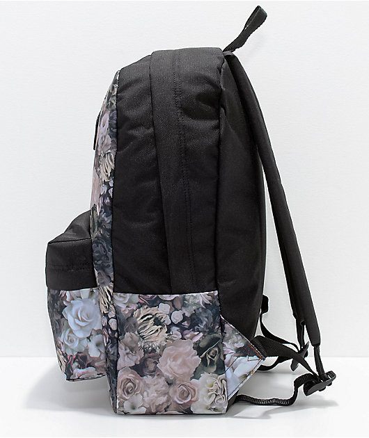 vans realm backpack dark floral