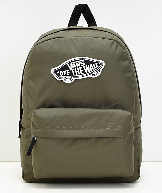 olive green vans backpack