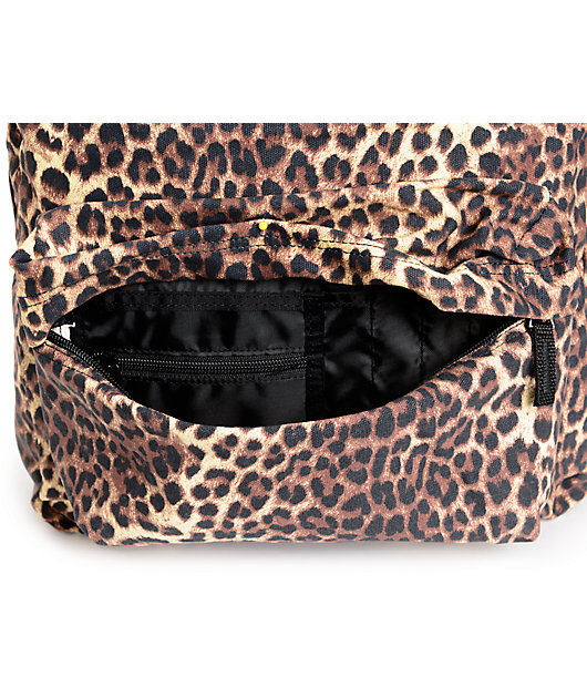 vans realm leopard print backpack