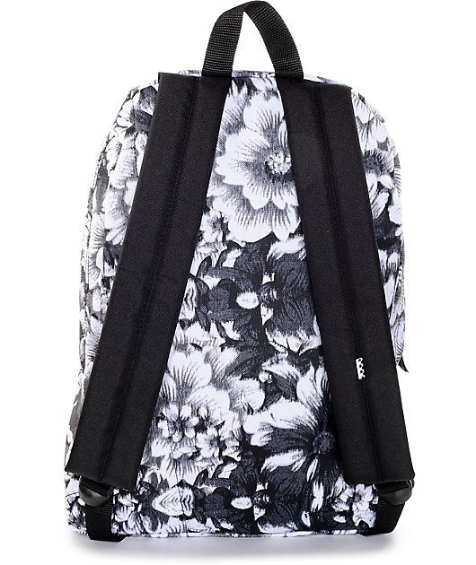 vans realm mono floral backpack