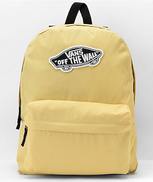 Vans Realm Raffia Yellow Backpack Zumiez