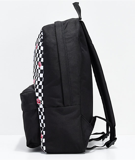 vans rose checkered realm backpack