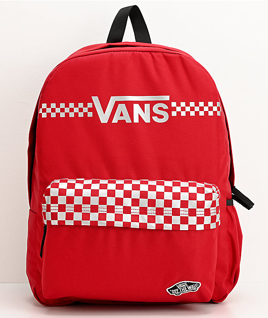 Old Skool Check Backpack | Red | Vans