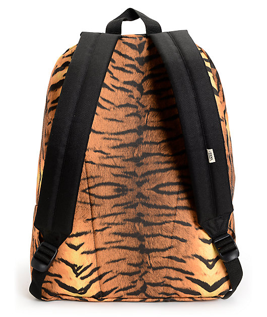 vans tiger print backpack