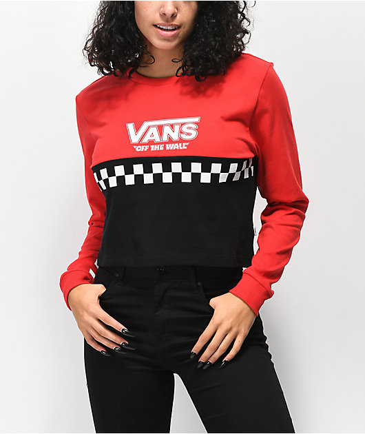 red and black vans shirt