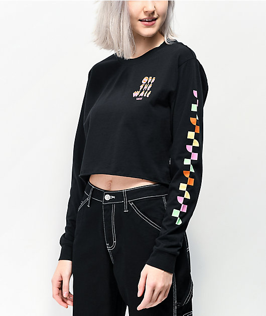 black vans crop top