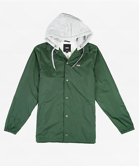 Dark green fashion coach jacket