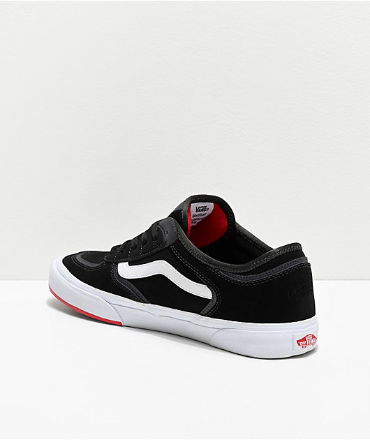 Vans Rowley Classic Black, White & Red Skate Shoes