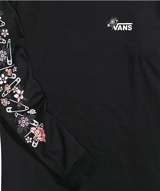 Vans Safety Pinz Black Long Sleeve T-Shirt