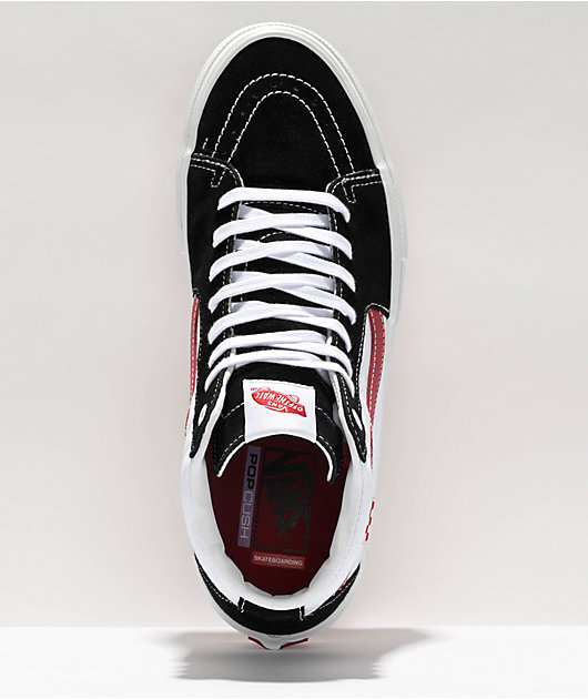 Vans Sk8-Hi Athletic Black & Red Skate Shoes