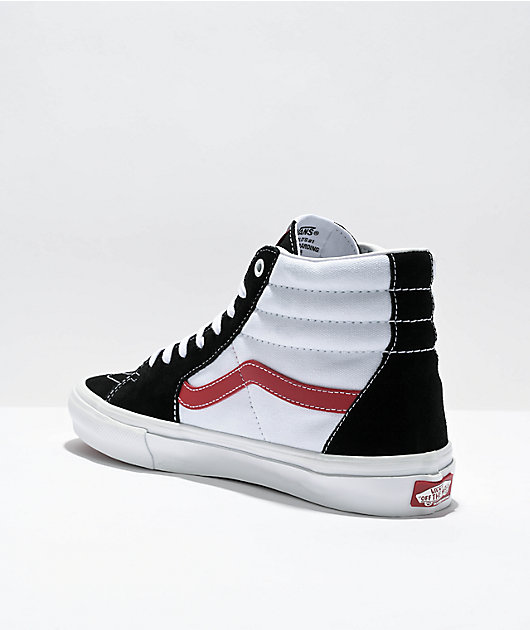 Vans black 2025 white red