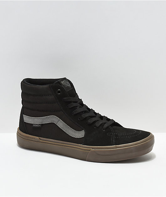 vans sk8 hi black and grey