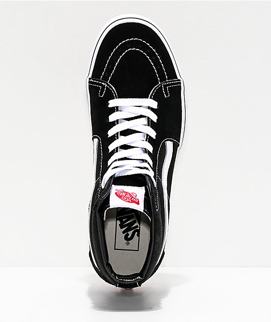 Vans black and hot sale white skate shoes