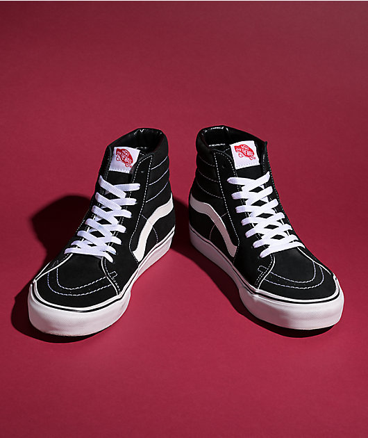 Vans Sk8 Hi Black White Skate Shoes