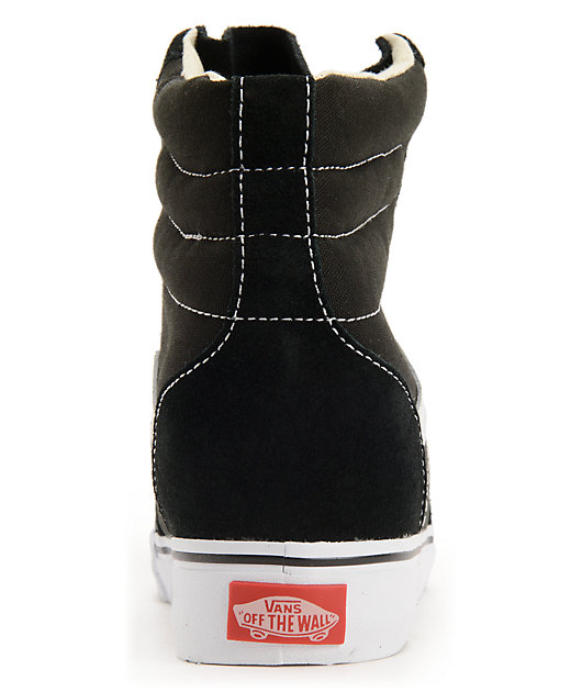 Vans Sk8-Hi Black Wedge Shoes |
