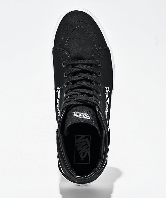 Vans Sk8-Hi Chain Black & White Skate Shoes