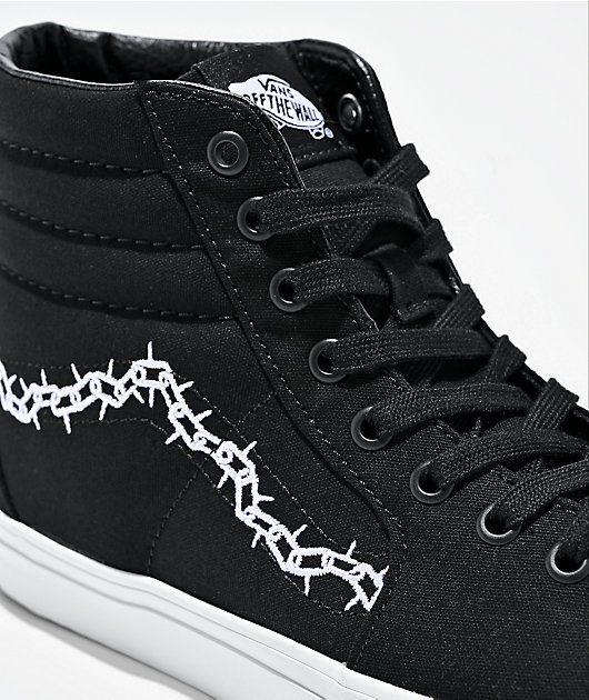 Vans Sk8-Hi Chain Black & White Skate Shoes