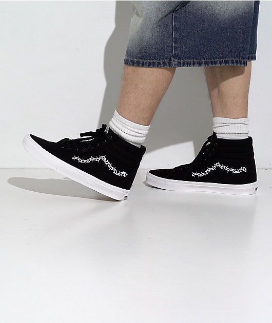 Vans Sk8-Hi Chain Black & White Skate Shoes video